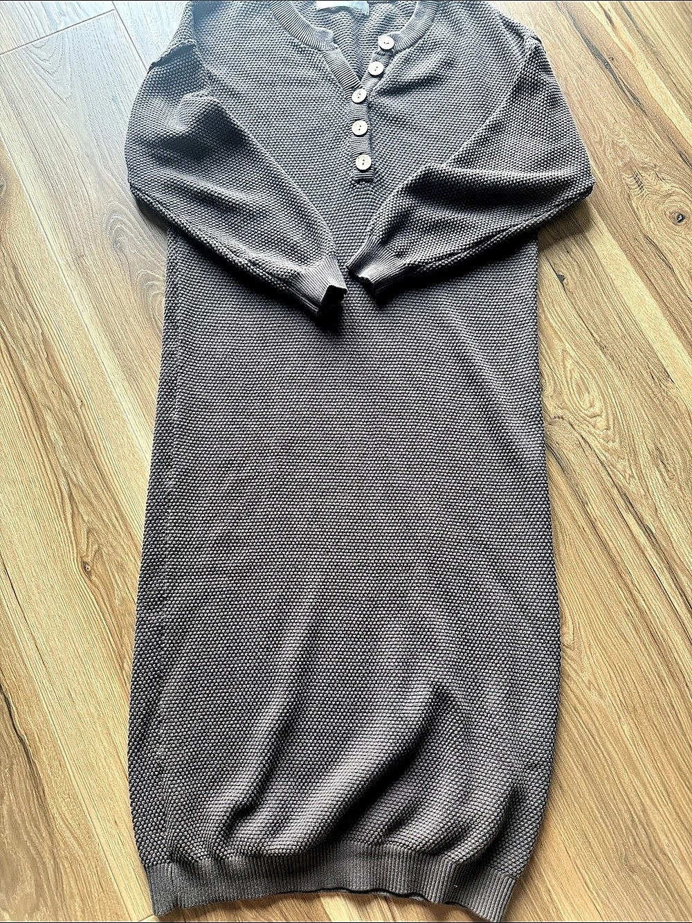 Free People Hailee Sweater Midi Dress Brown XS